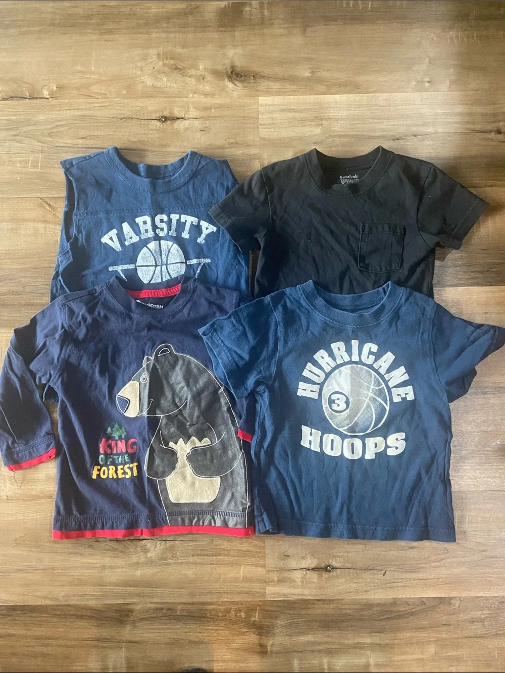 Kids Black & Navy Graphic T-Shirt Bundle